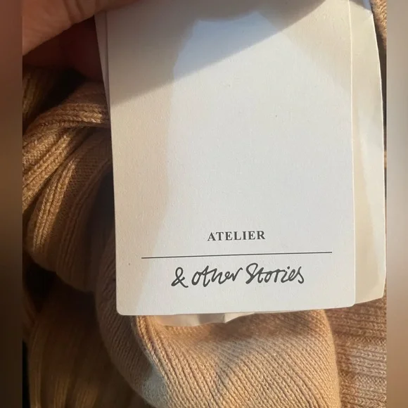 & Other Stories dress-ribbed sweater with rhinestone buttons, fits a S or XS NWT - Picture 9 of 12